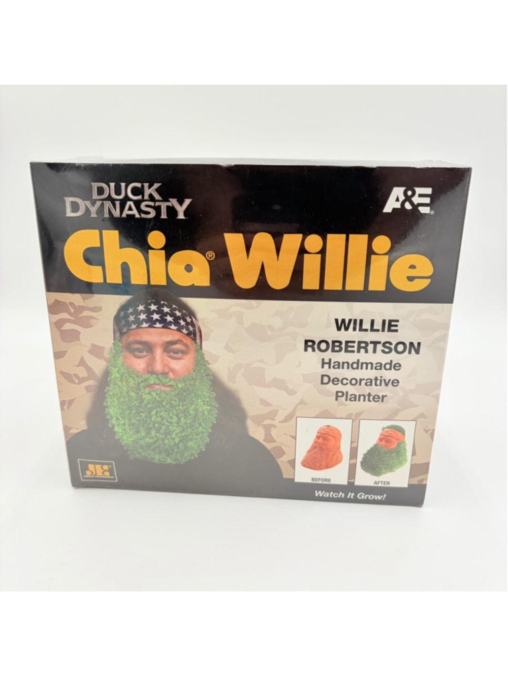 Duck Dynasty Chia Pet Willie Robertson Decorative Planter, Factory Sealed